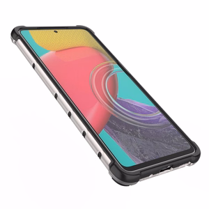 Šūnveida apvalks bruņots pārklājums ar gēla rāmi Samsung Galaxy M53 5G Caurspīdīgs