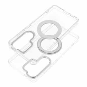 Case for Samsung A37 Frame Circle Stand compatible with MagSafe transparent