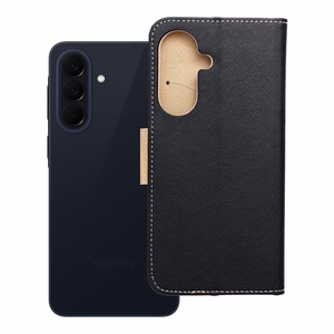 FANCY Book futrālis priekš SAMSUNG A57 black / gold