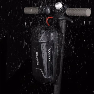 WILDMAN ceļojumu soma velosipēda rāmim ar rāvējslēdzēju, 1,2L (4 "- 7"), ES10, melna