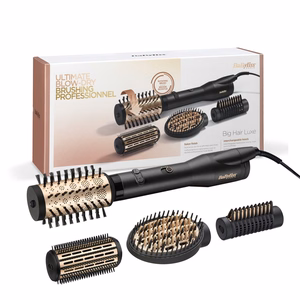 BaByliss Big Hair Luxe AS970E – karstā gaisa matu veidošanas suka, 3 temperatūras režīmi, 650 W, melna/zelta