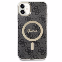 Guess GUHMN61H4STK iPhone 11 6.1" melns/melns cietais apvalks 4G MagSafe