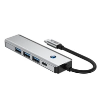 Tech-Protect HB01 HUB adapteris 5in1 USB-C + USB3.0 + HDMI 4K 60Hz + PD100W - pelēks