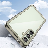 Kosmosa viedtālruņa apvalks ar gēla rāmi Samsung Galaxy S24 FE - caurspīdīgs melns