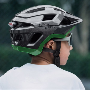 Rockbros LK-67 jauniešu velosipēda ķivere ar noņemamu nagu, 54–58 cm – pelēka