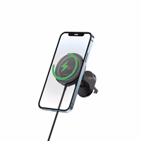 Forever automašīnas turētājs ventilācijas atverei MACH-300 magnētiskais ar bezvadu uzlādi melns Qi2 15W