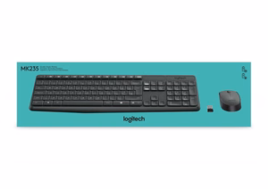 Logitech MK235 tastatūra ar peli USB QWERTY US International pelēka