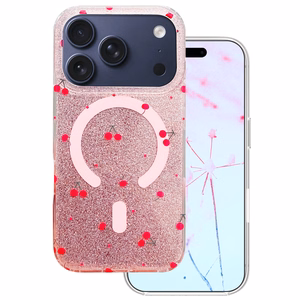 Cherry Mag case for iPhone 17 Pro / 18 Pro 6,3'' glitter