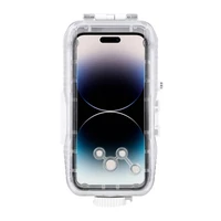 Puluz plastmasas ūdensizturīgs apvalks iPhone 15 Plus/15 Pro Max/14 Plus/14 Pro Max/13 Pro Max/12 Pro Max/11 Pro Max (balts)