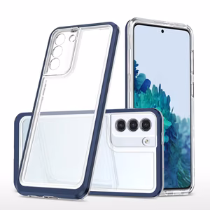 Clear 3in1 viedtālruņa apvalks Samsung Galaxy S23 silikona apvalks ar rāmi zils