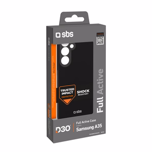 SBS D3O Full Active viedtālruņa apvalks Samsung Galaxy A35 - melns