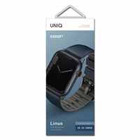 Uniq Linus siksniņa Apple Watch 1/2/3/4/5/6/7/8/SE/SE2/Ultra 42/44/45/49mm - zils