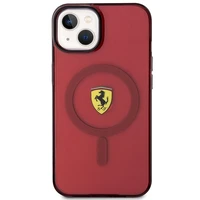 Ferrari FEHMP14SURKR iPhone 14 6.1" sarkans cietais viedtālruņa apvalks daļēji caurspīdīgs magnētiskais (MagSafe)