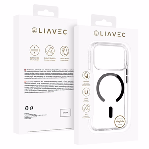 Liavec Pure vāciņš ar kameras vadības pogu, paredzēts iPhone 18 Pro Max/17 Pro Max, melns