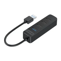 Orico TWU32-4A USB-A 3.1 hub / 1x USB-A 3.1 + 3x USB-A 2.0 + USB-C 5V/3A - melns
