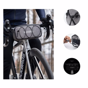 Rockbros TL001 ROAD TO SKY 1.9L ūdensizturīga velosipēda stūres soma - pelēka