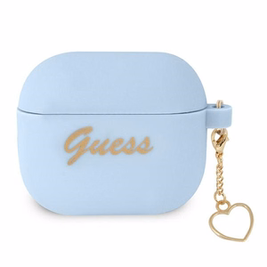 Guess GUA3LSCHSB AirPods 3 cover blue/blue Silicone Charm Heart Collection