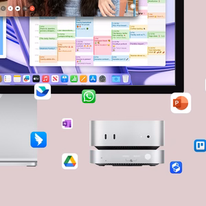Orico MiniLink 9-in-1 dokstacija ar M.2 SSD cietā diska nodalījumu - sudraba krāsā