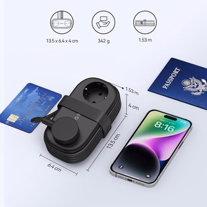 Orico APP 15.5W 5in1 strāvas sadalītājs 2x AC + 2x USB-A + 1x USB-C - melns