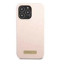 Guess GUHMP13XSPLP iPhone 13 Pro Max 6.7" rozā/rozā cietais apvalks Silikona logotips Magnētiskais