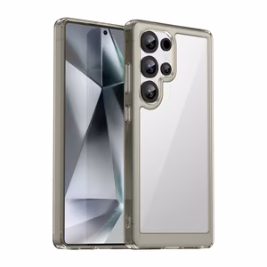 Viedtālruņa apvalks (m) ar Gel Frame Samsung Galaxy S25 Ultra - skaidrs melns (m)