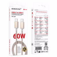 Borofone Kabelis BX120 Placer - Type C uz Type C - PD 60W 1 metrs zelta
