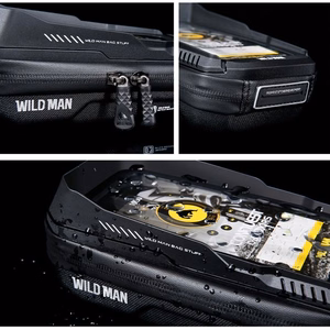 WILDMAN ceļojumu soma velosipēda stūrei ar rāvējslēdzēju, 0,5L (4 "- 7"), XT3S, melna