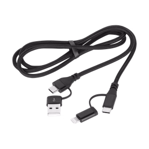 USB-A/USB-C–USB-C/Lightning kabelis 4 vienā, 1 m