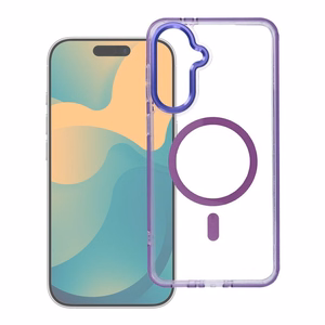 Maciņš Samsung A27 Frame Clear Hybrid Mag Cover, saderīgs ar MagSafe, violets