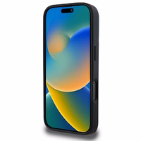 DKNY Vienkāršs sudraba logotips magnētiskais iPhone 16 Pro viedtālruņa apvalks - melns