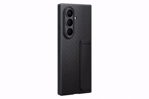 XF976SBE karbona maciņš ar statīvu Samsung Galaxy Fold 8 Ultra, melns