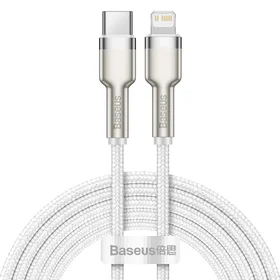 USB-C kabelis Lightning ierīcēm Baseus Cafule, PD, 20W, 2m (balts)