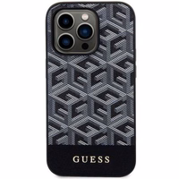 Guess GUHMP14XHGCFSEK iPhone 14 Pro Max 6.7" melns cietais apvalks GCube Stripes Magnētiskais
