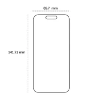Rūdītais stikls 2,5D iPhone 15 6,1" / 16 6,1"