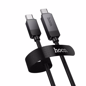Hoco U154 USB-C–USB-C kabelis ar punktu matricas LCD ekrānu, 3 A, 60 W, 1 m, melns