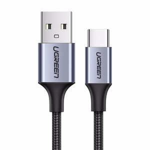 Ugreen US288 60125 USB-A / USB-C QC 3.0 3A 0.5m kabelis - pelēks