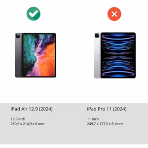 DUX DUCIS planšetdatora maciņš (m) UNID saliekams ar zīmuli uzglabāšanas vietu iPad Air 13 (2024) / iPad Pro 12.9 (2018/2020/2021/2022) melns