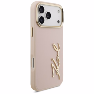 Karl Lagerfeld Karl Script Logo apvalks iPhone 17 Pro Max - rozā