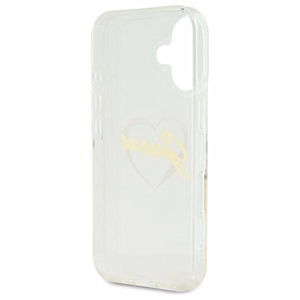 Guess IML Heart viedtālruņa apvalks iPhone 16 - caurspīdīgs