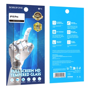 Закалённое стекло Borofone BF6 Diamond Armor Full Screen HD для iPhone 16 Pro/17 - 10 штук