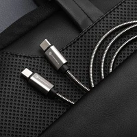 FORCELL F-ENERGY Metal C237 kabelis Type-C uz Type-C PD QC4.0 3A 60W 1 m sudrabains