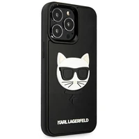 Karl Lagerfeld 3D gumijas Choupette apvalks viedtālrunim iPhone 13 Pro / iPhone 13 - melns