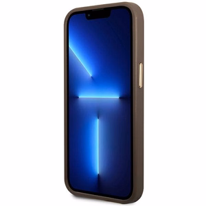 Guess GUHMP14LU4GPRW iPhone 14 Pro 6.1 "brūns / brūns cietais apvalks 4G logotipa plāksne Magnētiskais