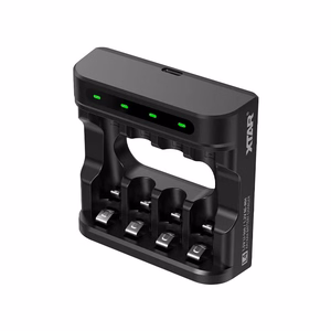 akumulatoru lādētājs R03 / AAA, R6 / AA Li-ion 1,5V / NiMH - 4 slotu