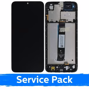 LCD displejs saderīgs ar Xiaomi Redmi A1 (A1+) / Redmi A2 (A2+) melns ar rāmi (Service Pack)