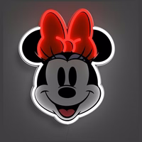 Neon Yellowpop Disney Minnie Printed     Face