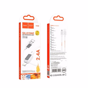 Кабель USB A to Lightning Hoco 2,4A 1 m X108 белый