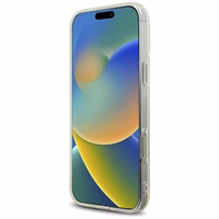 Karl Lagerfeld IML logotipa ar rhinestones viedtālruņa apvalks iPhone 16 Pro - caurspīdīgs