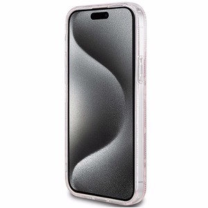 Guess IML GCube Magnētiskais viedtālruņa apvalks iPhone 15 Plus / 14 Plus - rozā