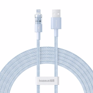 Baseus Gem USB-A uz Lightning 2.4A ātras uzlādes kabelis 2 m, zils